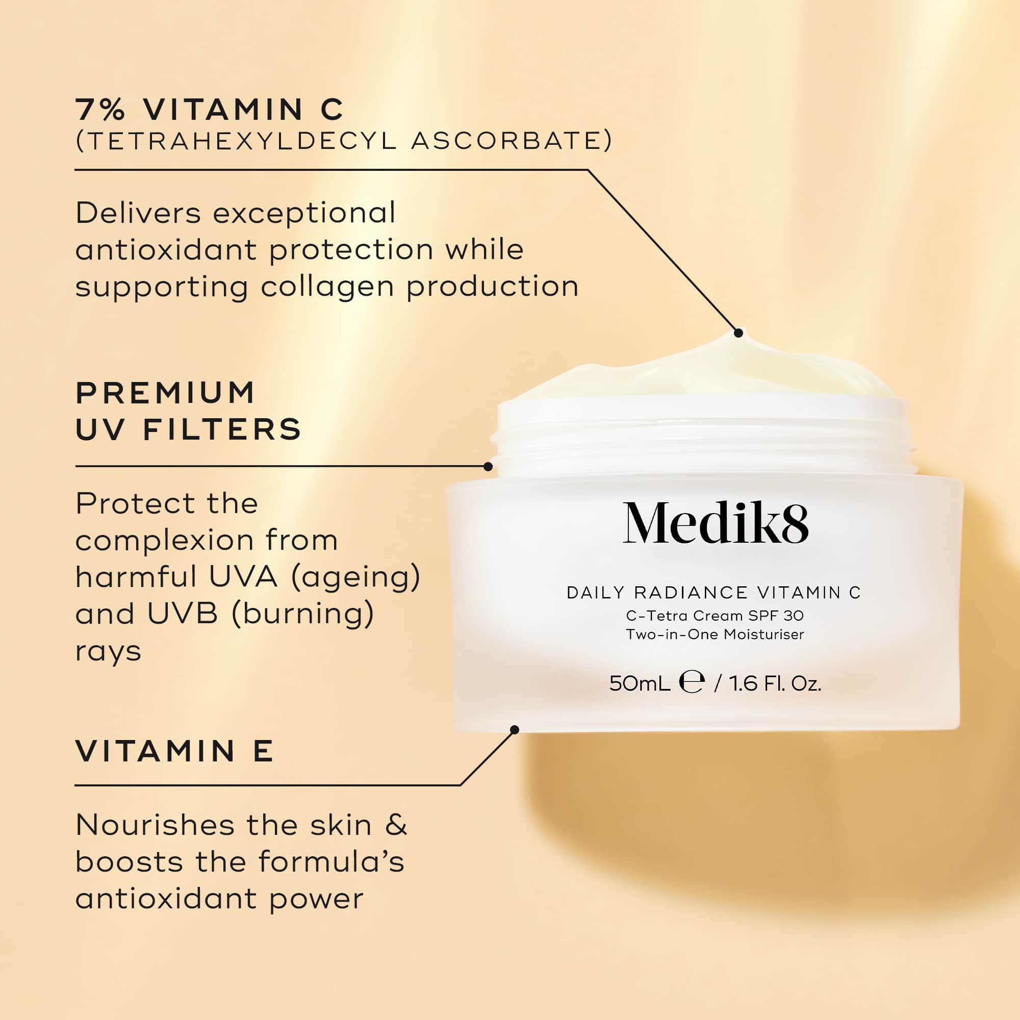 フェイスクリーム Medik8 Daily Radiance Vitamin C 50ml Daily Radiance Vitamin C™ – Medik8